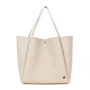 Keele Oversized Vegan Leather Tote - Sand