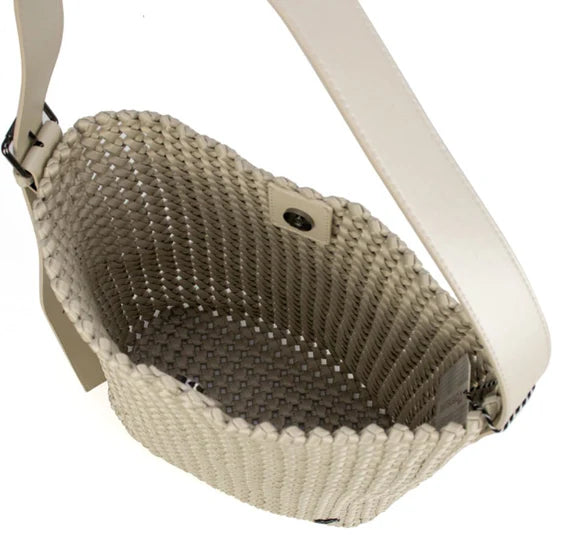 Osler Woven Hand-knotted Hobo - Bone