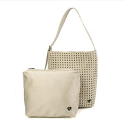 Osler Woven Hand-knotted Hobo - Bone