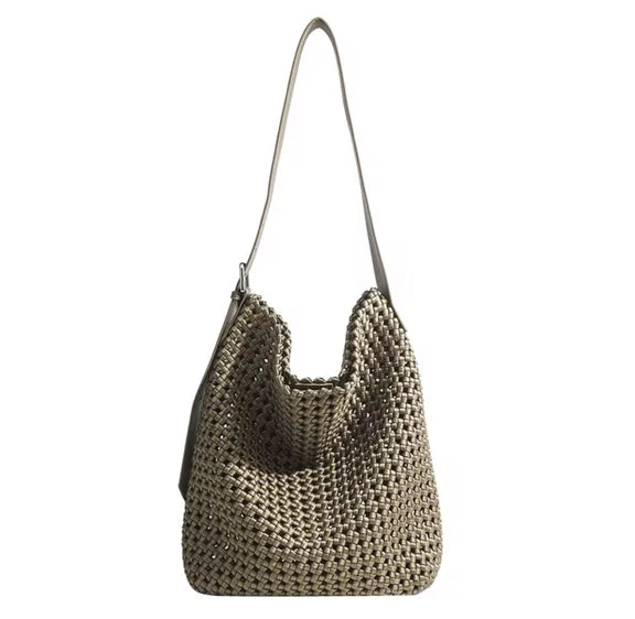 Osler Woven Hand-knotted Hobo - Dark Khaki