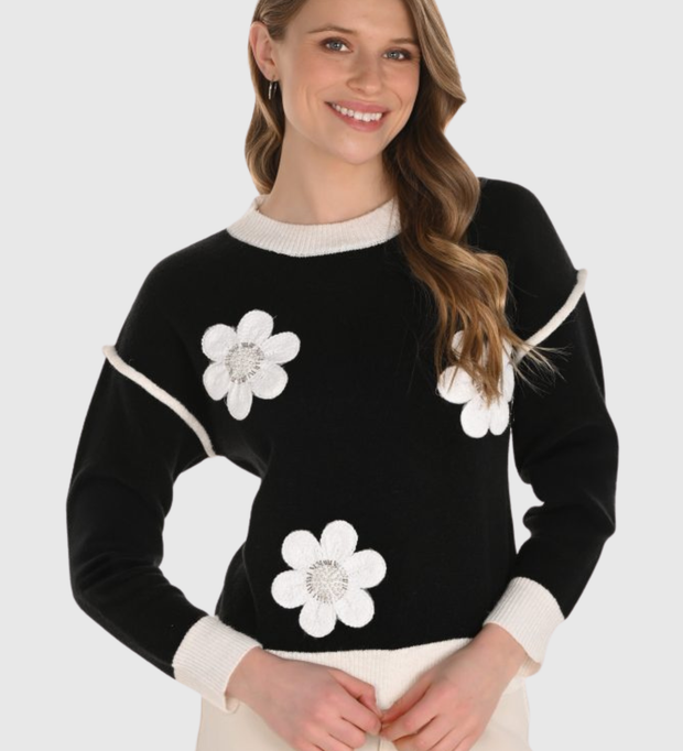 Flower Detail Sweater