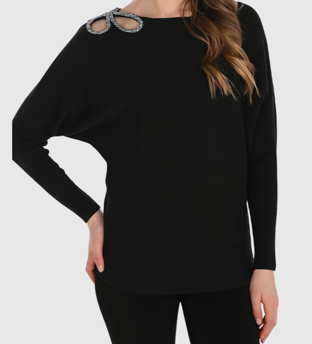 Shoulder Sequin Detail Sweater