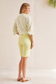 Bermuda Shorts with Side Slits