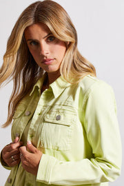 Button Up Jacket With Raw Edge-Watch Us Women Oakville