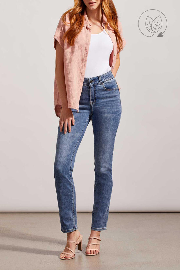 Carson Wavy Straight Jeans • Shop American Threads Women's Trendy Online  Boutique – americanthreads