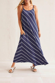 Striped Jersey Maxi Dress-Watch Us Women Oakville