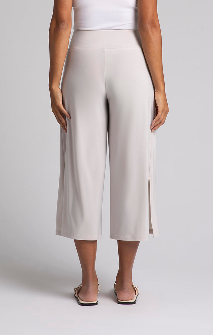 Side Slit Wide Capris