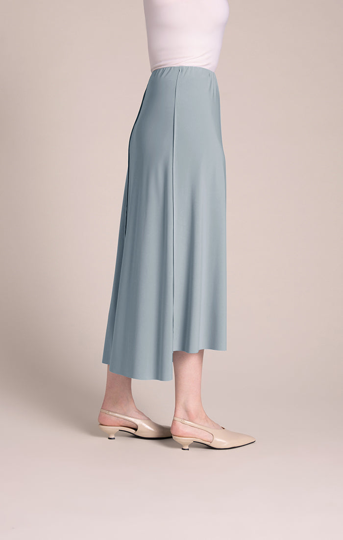 Flounce A-Line Midi Skirt