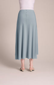 Flounce A-Line Midi Skirt