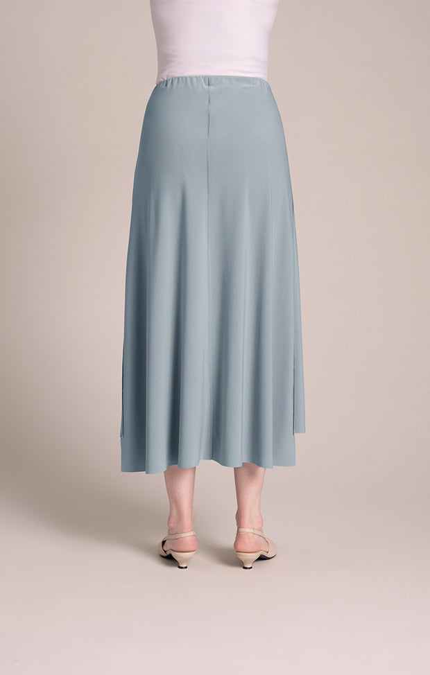 Flounce A-Line Midi Skirt