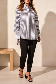 Stripe Button Front Shirt