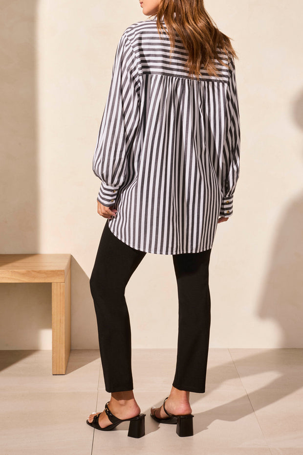 Stripe Button Front Shirt