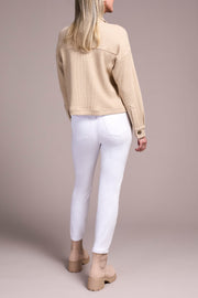 Waffle Knit Crop Cardigan