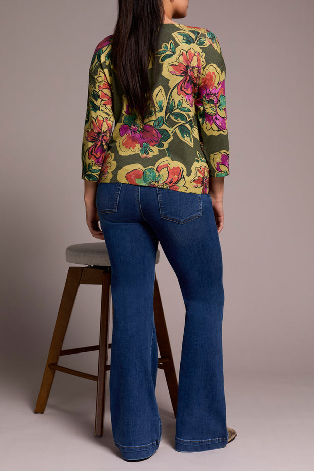 Soft Yarn 3/4 Sleeve Sweater