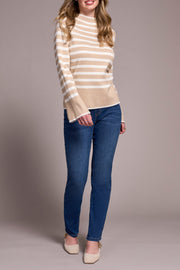 Flared Sleeve Funnel Neck Sweater