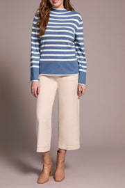 Flared Sleeve Funnel Neck Sweater