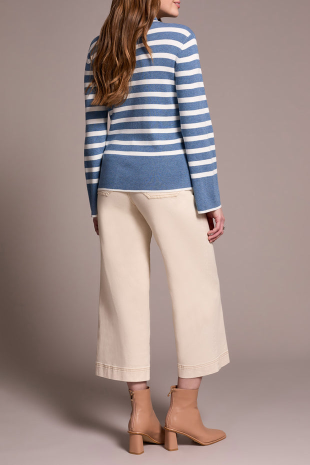 Flared Sleeve Funnel Neck Sweater