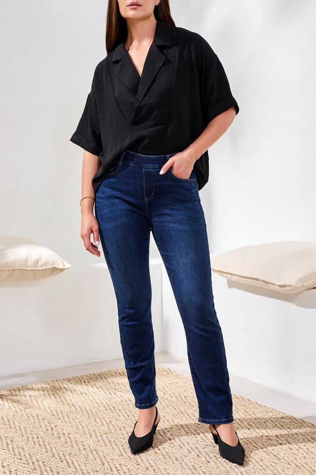 Boundless - Sophia Curvy Pull-On Slim Crop Jeans