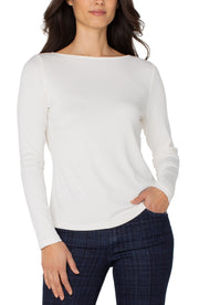 Long Sleeve Boat Knit Top