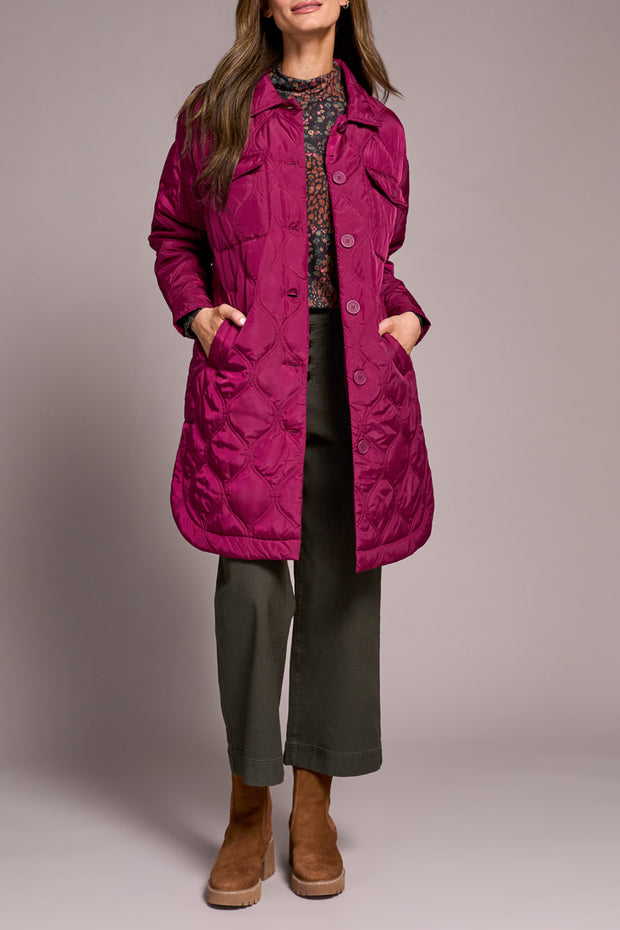 Quilted Button Front Jacket