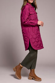 Quilted Button Front Jacket