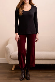 Scoop Neck Long Sleeve Top