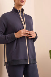 Techno Lux - Scuba Knit Mock Neck