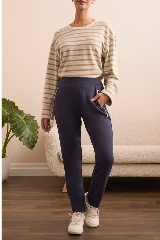 Techno Lux - Scuba Knit Pull-On Ankle Pant