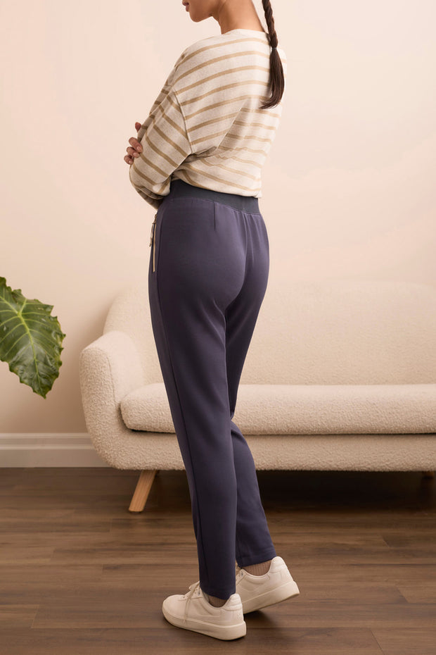 Techno Lux - Scuba Knit Pull-On Ankle Pant