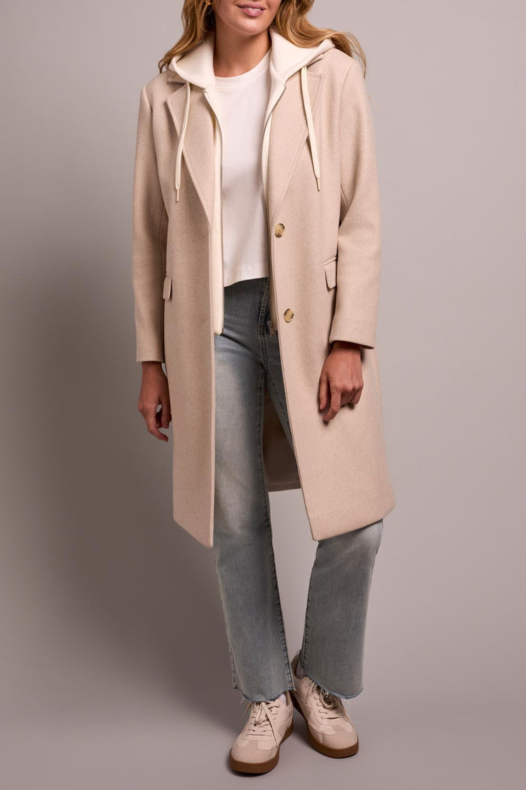 Car Coat with Fooler Hoodie