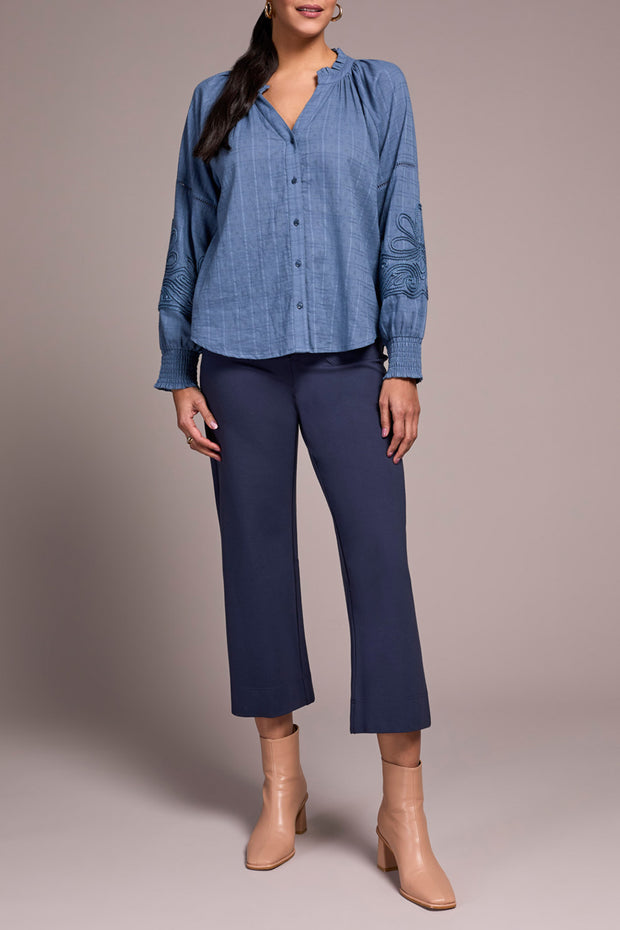 Applique Sleeve Blouse