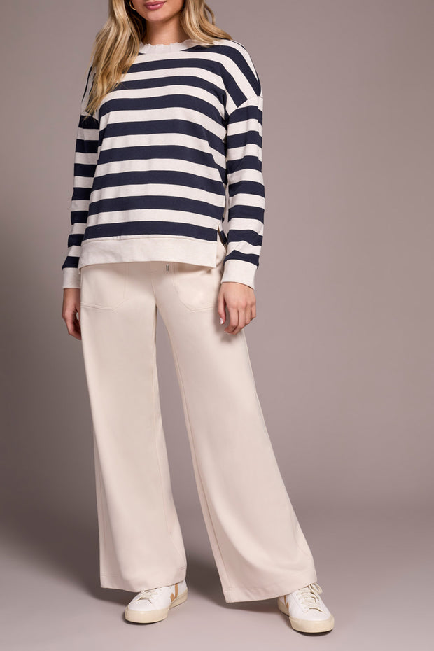 Crew Neck Striped Sweater