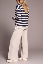 Crew Neck Striped Sweater