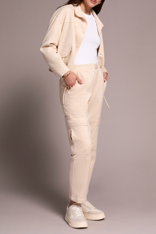 Faux Suede Cargo Pant