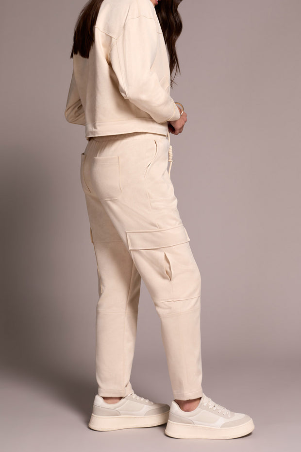 Faux Suede Cargo Pant
