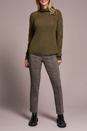 Mock Neck Cable Knit Sweater