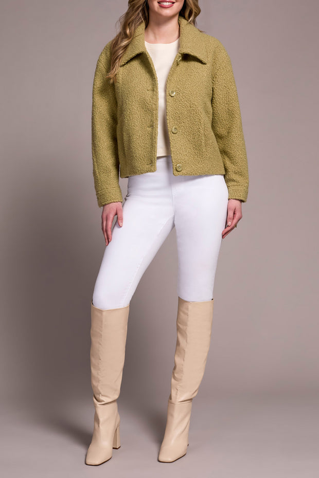 Button Front Boucle Jacket