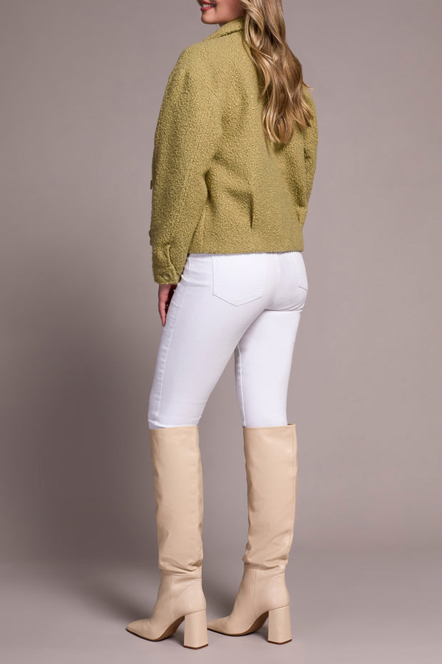 Button Front Boucle Jacket