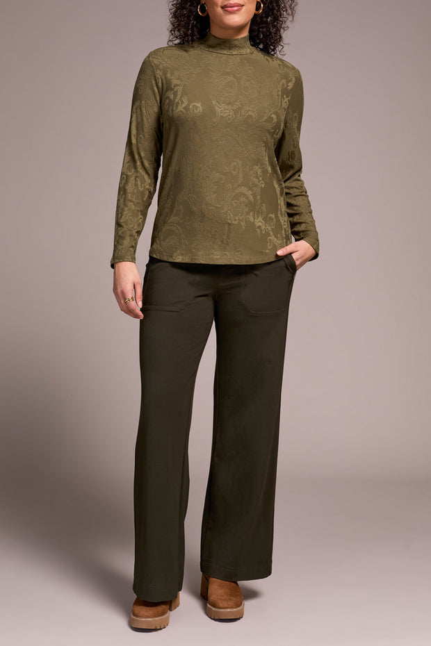 Mock Neck Long Sleeve Top