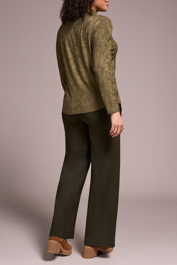 Mock Neck Long Sleeve Top