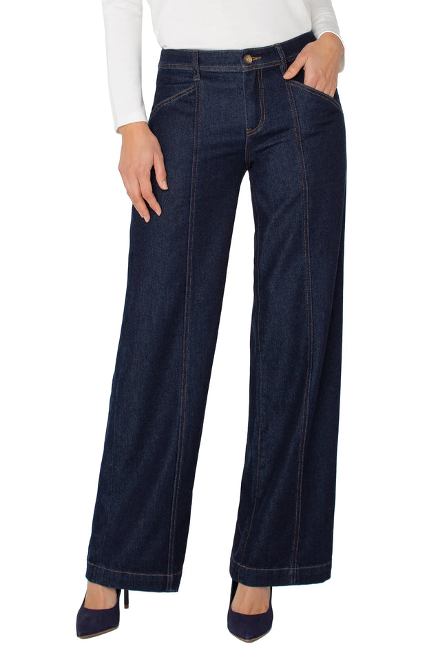 Trouser Wide Leg With Seaming