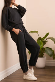 Joggers Hem Pleats and Pockets