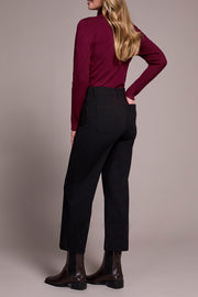 High Rise Crop Ponte Pant