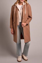 Ultra-Soft Brushed Kit Fooler Coat - Biscotti