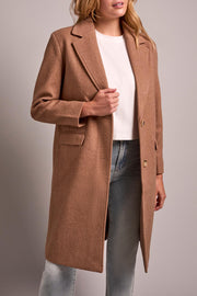 Ultra-Soft Brushed Kit Fooler Coat - Biscotti