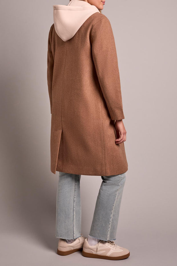 Ultra-Soft Brushed Kit Fooler Coat - Biscotti