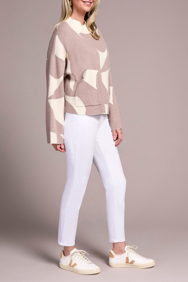 Mock Neck Pocket Sweater