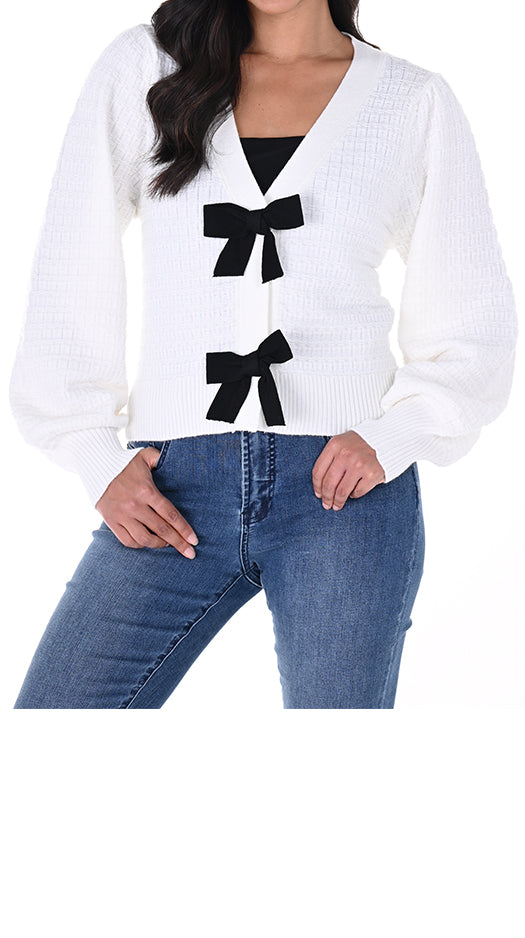 Cardigan with Bows
