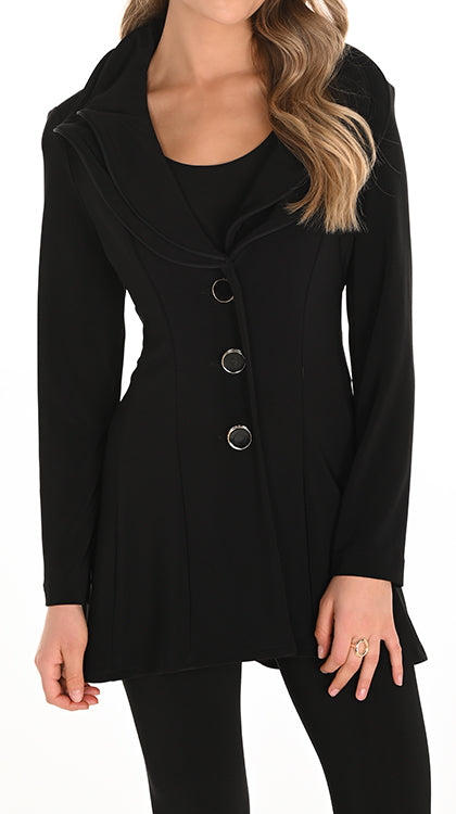 Tiered Shawl Collar Jacket