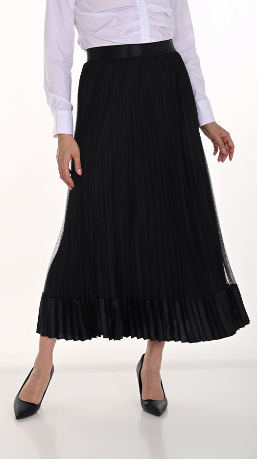 Pleated Chiffon Skirt
